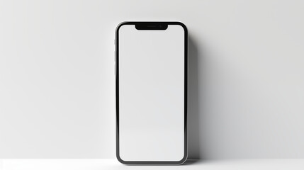 front view smartphone mockup blank white display phone
