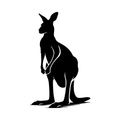 Kangaroo Silhouette - Stock Vector