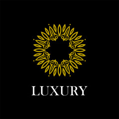 luxury mandala geometric logo template	