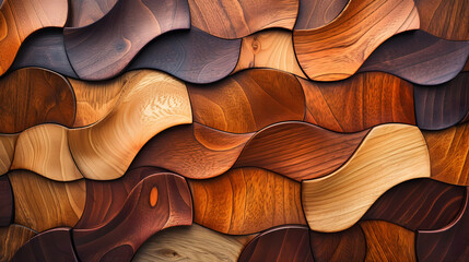 background with wood veneer arranged in artistic patterns, reminiscent of traditional woodworking...