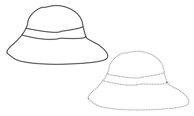 Women's Bucket Hats Designs Vector

