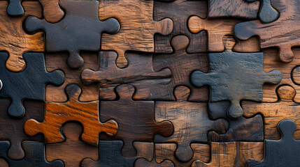 wood texture background composed of interlocking puzzle pieces, creating a playful and engaging visual experience