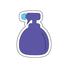 Vector a spray bottle sticker on a white background.