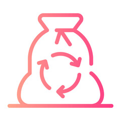 garbage bag gradient icon