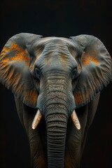Wisdom of the Savanna: A Hyper-Detailed African Elephant Portrait  generative AI  - obrazy, fototapety, plakaty