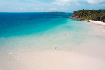 Beautiful beaches and clear blue sea on the island.