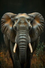 Wisdom of the Savanna: A Hyper-Detailed African Elephant Portrait  generative AI 