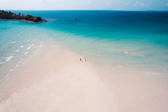 Beautiful beaches and clear blue sea on the island.