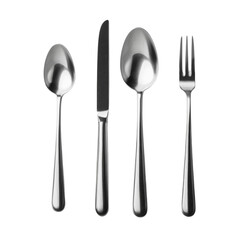 a spoon and knife on Isolated transparent background png. generated with AI