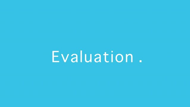 Assessment message Animated Blue Background Animation 4K Video Product Quality Evaluation Concept Feedback from customers
