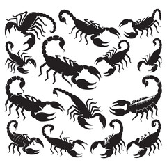 set of scorpions silhouettes