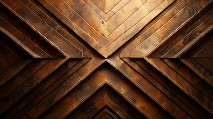 wood texture background inspired by the glamour and sophistication of Art Deco design, with geometric patterns, bold lines, and luxurious materials elevating the natural beauty of wood - obrazy, fototapety, plakaty
