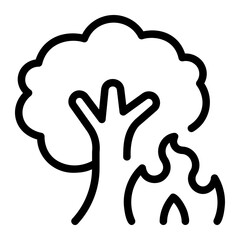wildfire line icon