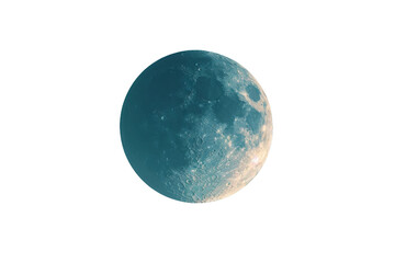 Moon Rising Through a Clear Sky in Real Time isolated on transparent background