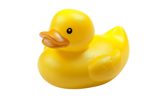Yellow Rubber Duck isolated on transparent background
