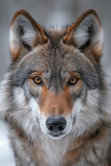 Hyper-Detailed Wolf Portrait generative AI 