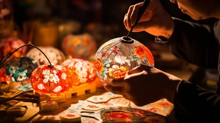 The artistry involved in crafting stunning lanterns, following traditional Chinese techniques, results in exquisite pieces that illuminate cultural heritage.
 - obrazy, fototapety, plakaty