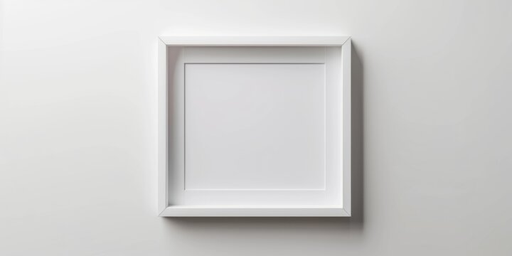 A white frame with a white background