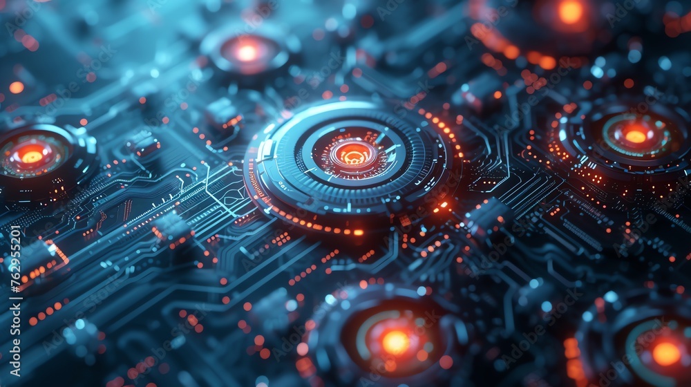 Poster future tech background