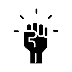 Vector solid black icon for Power