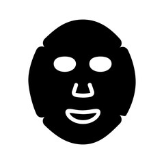 Fototapeta premium Vector solid black icon for Sheet mask