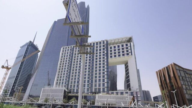 total Shot of the King Abdullah Financial District in Saudi Arabia with the PIF Tower in the middle