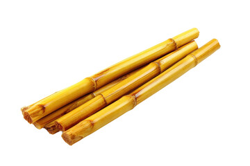 A Pile of Bamboo Sticks on a White Background. On a White or Clear Surface PNG Transparent Background..