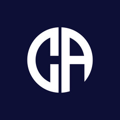 modern ca circle logo design