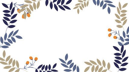 Fototapeta na wymiar Abstract flower background Vector design floral leave border frame 
