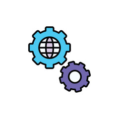 Setting icon design with white background stock illustration