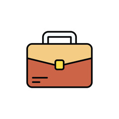 Briefcase icon design with white background stock illustration