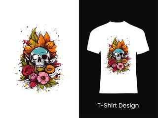 Men's T-shirt with short sleeve mockup. Front view. Vector template.