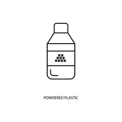 powdered plastic concept line icon. Simple element illustration. powdered plastic concept outline symbol design.