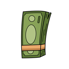money illustration. white background. vector money.