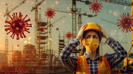 Fototapeta premium Unemployment in the Covid Virus Crisis 19.