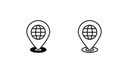 Map icon design with white background stock illustration