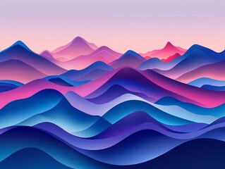 A serene landscape of rolling hills under a pastel sunrise, embodying tranquility and natural beauty. Generative AI