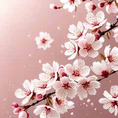 a cherry-blossom landscape -Generative AI