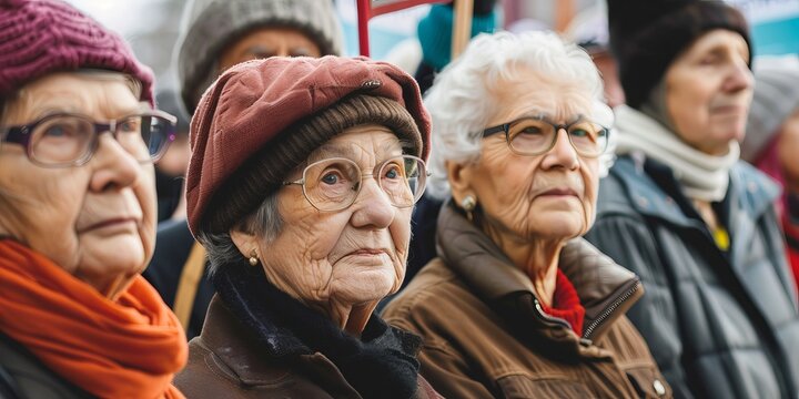 A group of elderly women