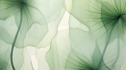 Beautiful abstract green transparent floral design background