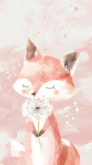 Cute fox illustration  | High Quality | Wallpaper