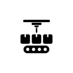 industrial production concept line icon. Simple element illustration. industrial production concept outline symbol design.