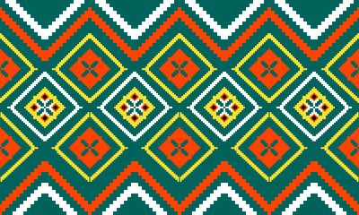 Obraz premium Ethnic geometric pattern design for background or wallpaper