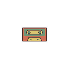 Cassette Icon Vector Design