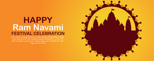 Happy Ram Navami cultural Banner Hindu festival vertical post wishes celebration card Ram Navami Social Media Banner - obrazy, fototapety, plakaty