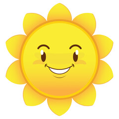 sun smile face cartoon cute