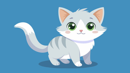 Adorable Feline Delight Vector Illustration of a Cute Kitty