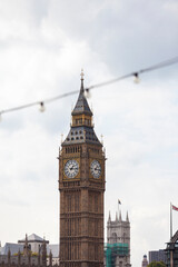 Fototapeta na wymiar River Themes, Westminster Bridge & Palace of Westminster in London, England