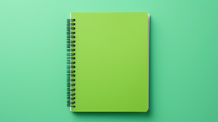 A clean notebook for writing on a colored background, the concept of education, workplace,...