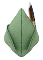 Front view of Robin Hood hat isolated on white background - 3D illustration
